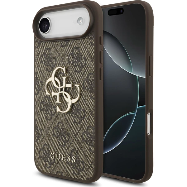 Guess PU 4G Metal Logo kryt iPhone Air hnedý - Puzdra - Hlavný obrázok