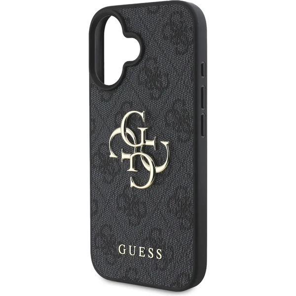 Guess PU 4G Metal Logo kryt pre iPhone 16 sivý - Puzdra - Obrázok d075a5f2cffc4b089855c673dc6786c5