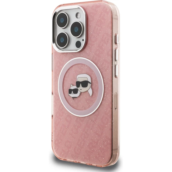 Karl Lagerfeld IML K&CH Heads Repeated Logo MagSafe kryt iPhone 16 Pre Max ružový - Puzdra - Obrázok d078f4cc53db4c1b85a8eb07dc80c1fa