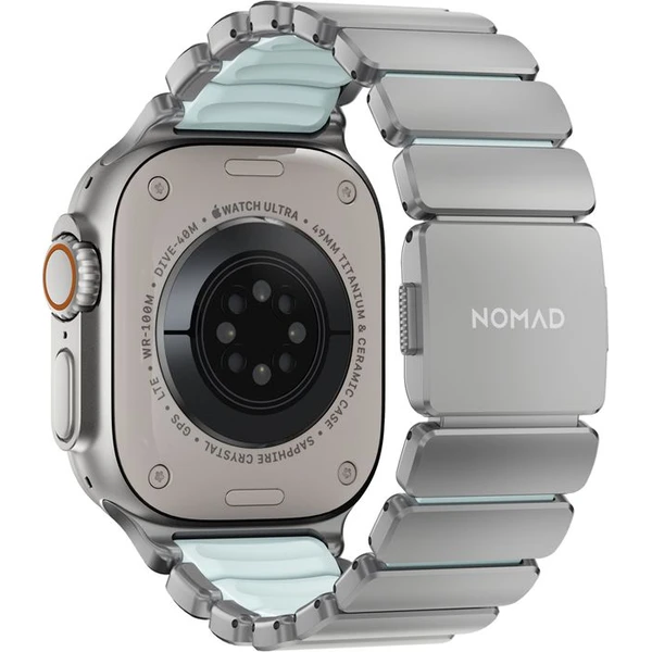 Náramok Nomad Stratos Band FKM Apple Watch 45/46/49mm Natural Titanium/Icy Blue - Remienky - Obrázok d087ec400a7540e1889f03863bae262c