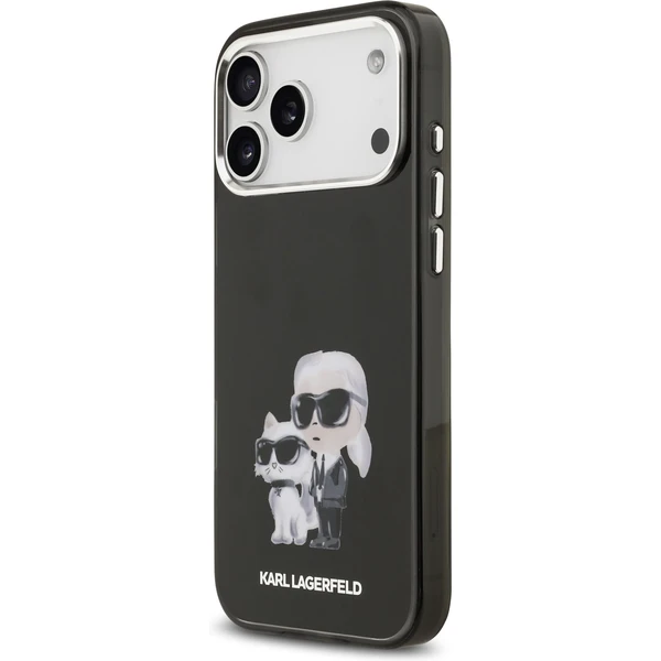 Karl Lagerfeld IML Aquarelle Karl and Choupette kryt iPhone 17 Pro čierny - Puzdra - Obrázok d0a031476020422a8d49d574f8f8cee8