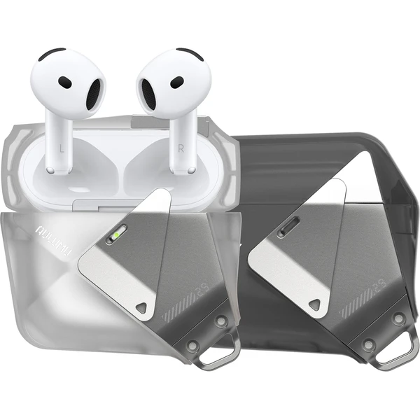 Aulumu A29 Geometrické puzdro AirPods 4 Translucent Gray - Puzdra - Obrázok d0a56a204e1d40fc98ccf0e54e4069f6