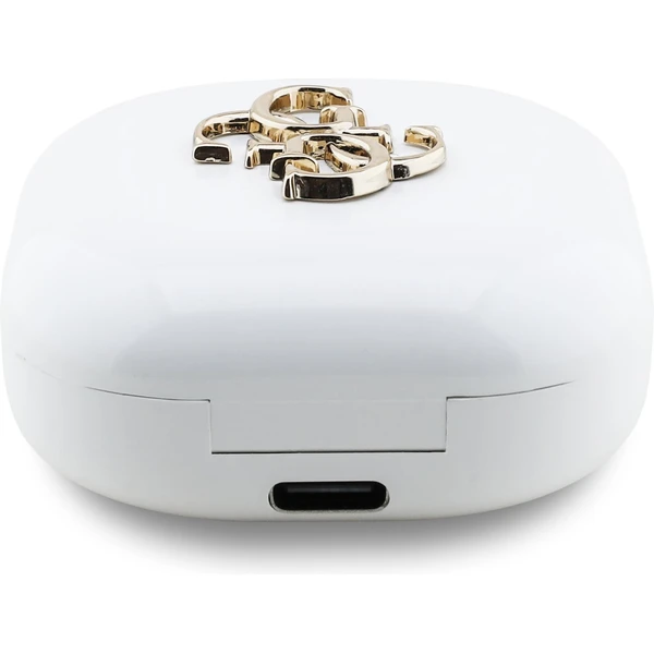 Guess 4G Metal Logo TWS Bezdrôtové slúchadlá biela - Slúchadlá - Obrázok d0b301562e2d454a90f29c7ce26c8152