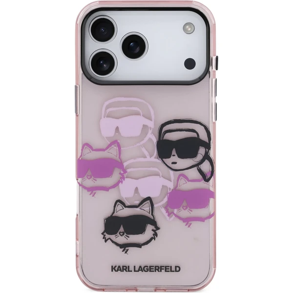 Karl Lagerfeld IML Multi K&CH Heads Zadný Kryt pre iPhone 17 Pro Max ružový - Puzdra - Obrázok d0e42743879d4027bc9dff1204a2869b
