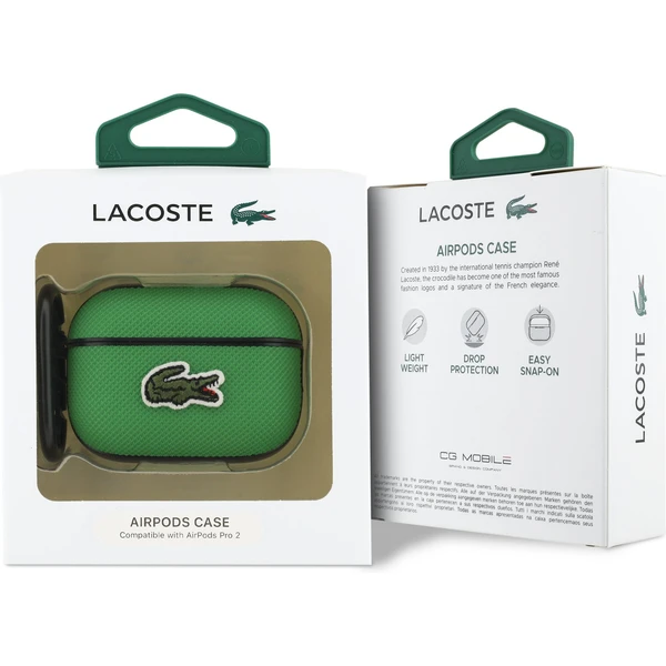 Lacoste Petit Pique Croc Logo Patch puzdro AirPods Pro 2 zelené - Puzdra - Obrázok d0f5718b42ff483f83c60cc0dccc7545