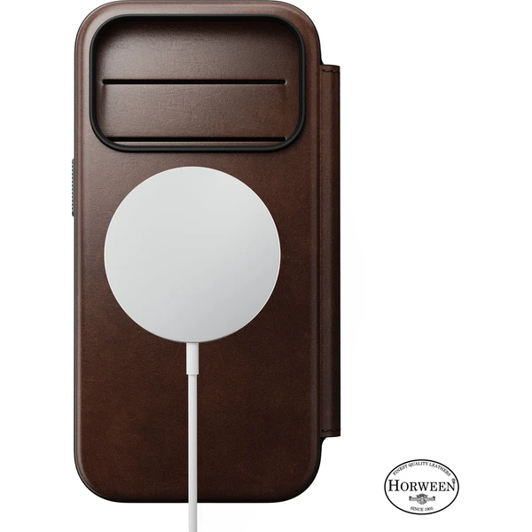 Nomad Modern Leather Folio (Horween) MagSafe kožené puzdro iPhone 18 Pro Rustic Brown - Puzdra - Obrázok d0fc3d5f655c4431a576e51e7ac5db36