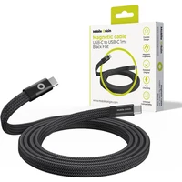 Mobile Origin Magnetic Flat Patented Original USB-C to USB-C 1m, black - Káble
