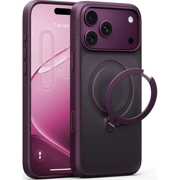 Torras Ostand Q3 Spin, fialová - iPhone 2026 Pro - Puzdra - Hlavný obrázok