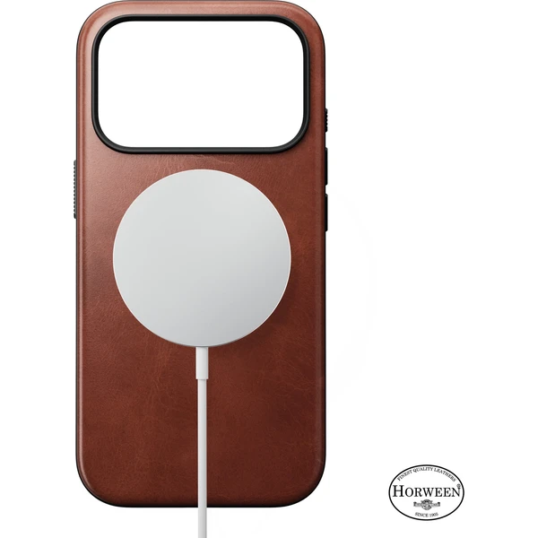 Nomad Modern Leather (Horween) MagSafe kožený kryt iPhone 18 Pro Olde Dublin - Puzdra - Obrázok d1135a8e20404c7ebc611495ebe36b6a