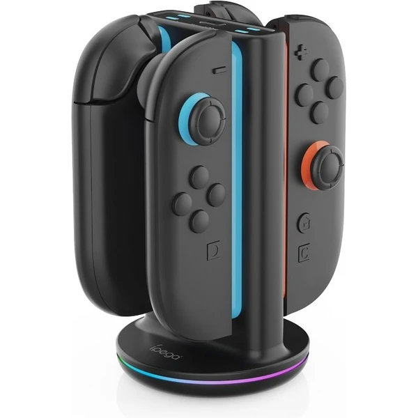 iPega SW2051 Nabíjacia Stanica s RGB pre JoyCon Ovládače Nintendo Switch 2 čierna - Nabíjačky - Hlavný obrázok