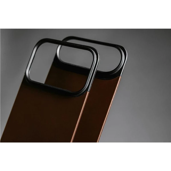 Nomad Magnetic Leather Back (Horween) Magsafe kožený kryt iPhone 17 Pro Max Rustic Brown - Puzdra - Obrázok d146054a2d084edab88887ec2c245a94