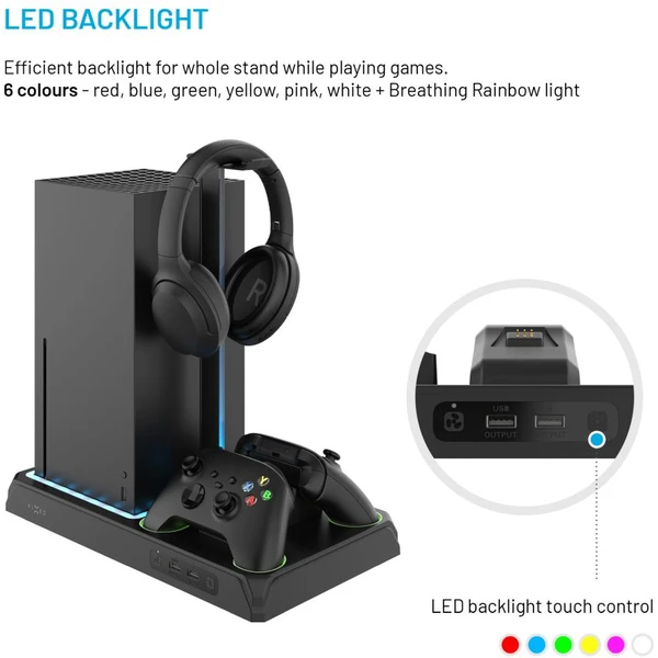 FIXED nabíjacia stanica pre Xbox Series X/S s odvetrávaním, čierna - Nabíjačky - Obrázok d15c2710c591435c8b34e7d005299c9a