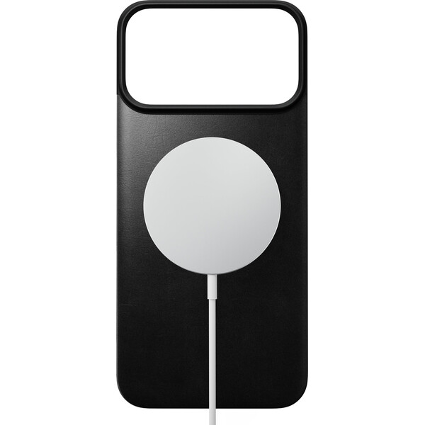 Nomad Magnetic Leather Back (Horween) MagSafe kožený kryt iPhone 18 Pro Max Black - Puzdra - Obrázok d1754355a66c4ad3aaa0c0e9c54723c5
