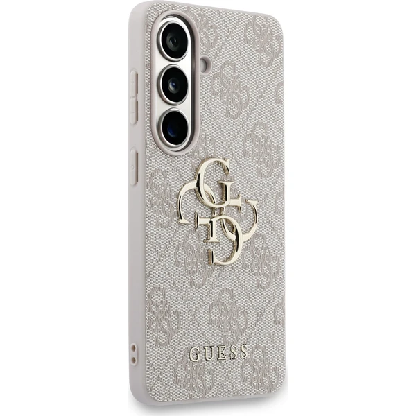 Guess PU 4G Kovové logo kryt Samsung Galaxy S26 ružový - Puzdra - Obrázok d187ad74313940148e4042f01d749a13