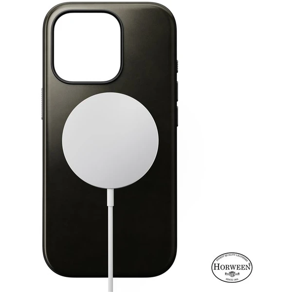 Nomad Modern Leather Case MagSafe kryt iPhone 16 Pro zelený chrómovaný - Puzdra - Obrázok d1ad2f723a504fa498c50e90b86997e2