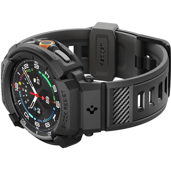 Spigen Rugged Armor Pre kryt s remienkom Galaxy Watch8 Classic (46mm) matne čierny - Puzdra - Obrázok d1adba04dbf2474e86495ac8f800e0a7