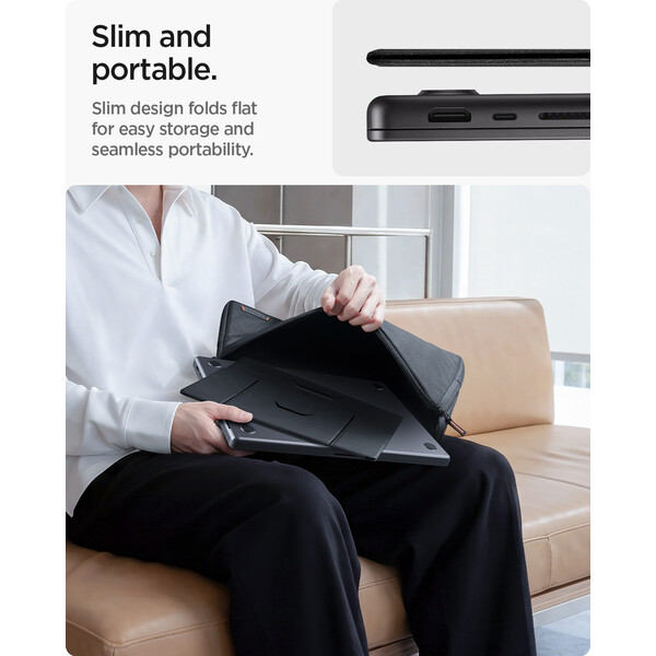 Spigen Slim Fold stojan na notebook a tablet čierny - Stojany - Obrázok d1b7fb42c5a5437d9c553148e1143028
