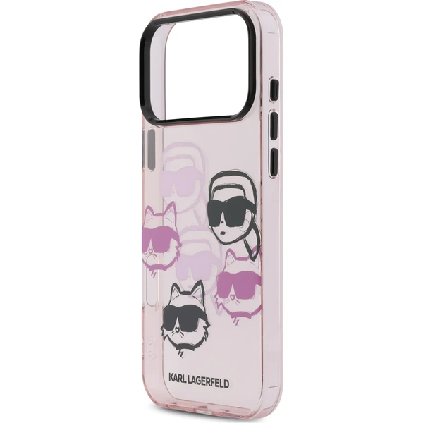 Karl Lagerfeld IML Multi K&CH Heads Zadný Kryt pre iPhone 17 Pro Max ružový - Puzdra - Obrázok d1c7643246c24b5499f4651782b3c6b3