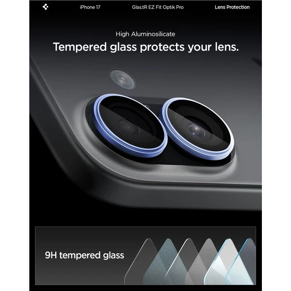 Spigen Glass TR EZ Fit Optik Pro skla iPhone 17 blue (2 ks) - Ochranné fólie a sklo - Obrázok d1e4df599f594ec5931ca94afbfb13f8