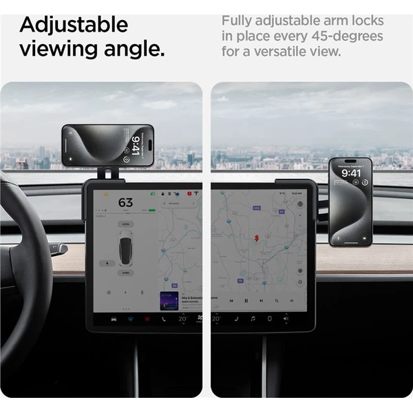 Spigen Teslá TapLock MagSafe Car Mount Holder držiak na obrazovku čierny - Držiaky - Obrázok d1f3675fad9f4ffba14bf7404737ce0a