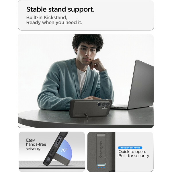Spigen Tough Armor MagSafe kryt Samsung Galaxy S26 Ultra tmavozelený - Puzdra - Obrázok d216354dd11b46908420a330ee065650