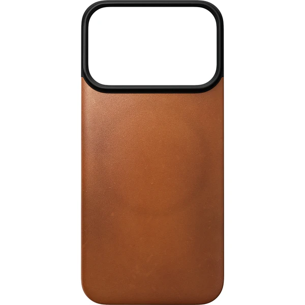 Nomad Magnetic Leather Back (Horween) MagSafe kožený kryt iPhone 17 Pro/18 Pro Saddle - Puzdra - Obrázok d217adbeffb34474befa6a461a2d5213