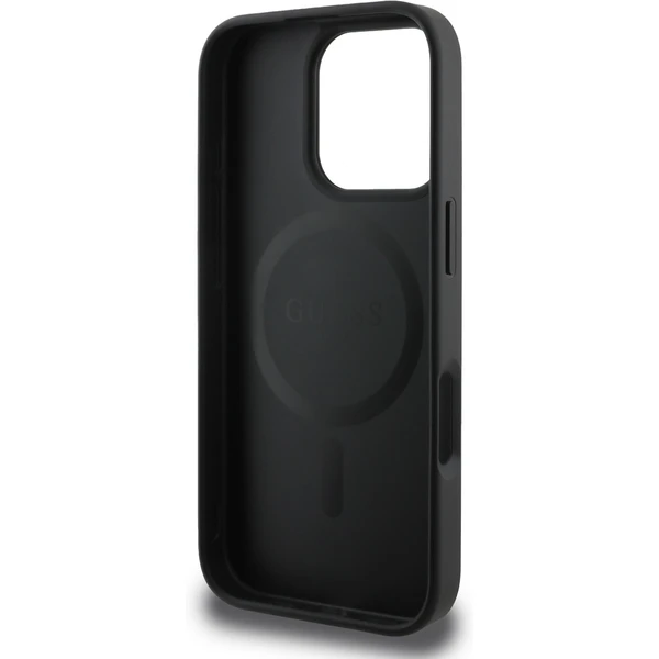 Guess PU Leather 4G Big Love Logo MagSafe kryt iPhone 16 Pro čierny - Puzdra - Obrázok d22477c9b5274f4d85aa67a49218de79