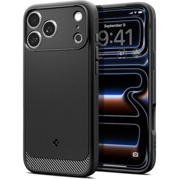 Spigen Rugged Armor MagSafe kryt iPhone 18 Pro/17 Pro matná čierna - Puzdra - Obrázok d258b9b47b8840579afe624ffd9075b7