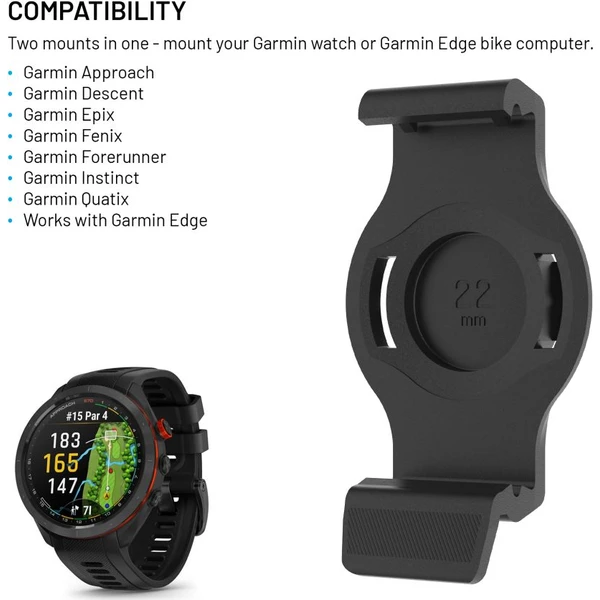 FIXED Dock držiak inteligentných hodiniek na bicykel pre Garmin 22mm čierny - Držiaky - Obrázok d274392bb6684af8ada77cde17f09cb5