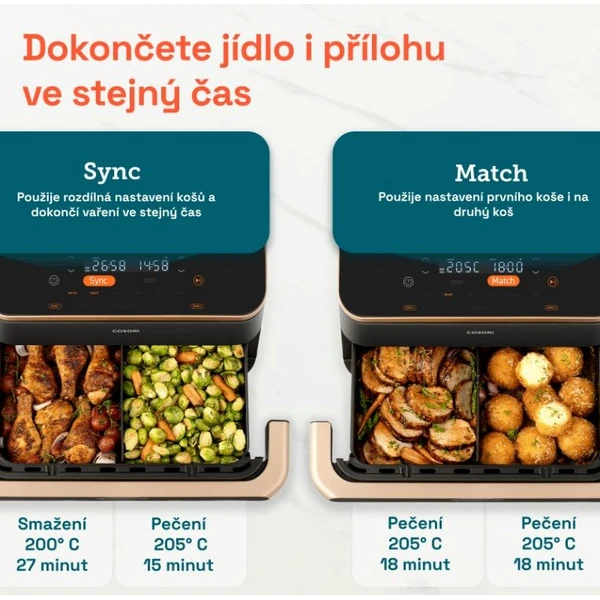 Cosori TF101S Dual blaze TwinFry 10l vzdušná fritéza čierna - Fritézy - Obrázok d27cbdeebf71491982965ffe83e5b7d9