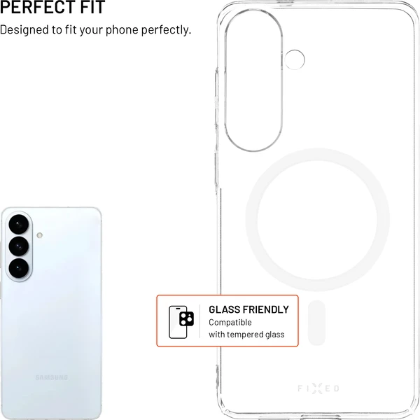 FIXED MagShell ultratenký kryt s MagSafe Samsung Galaxy S26+ priehľadný - Puzdra - Obrázok d282ce254d06446e9723dfb262af50bb