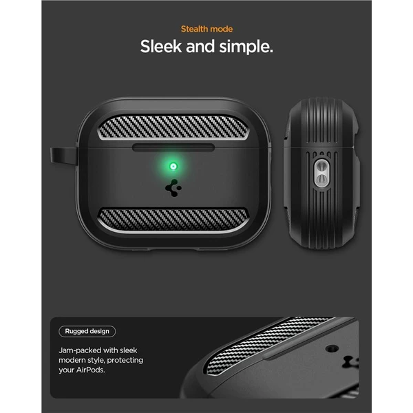 Spigen Rugged Armor puzdro AirPods Pro 3 matte black - Puzdra - Obrázok d2843abc528848cbadbf3cf24b6b1065