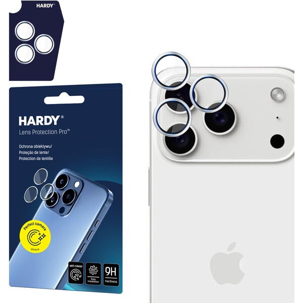 3mk HARDY Lens Protection Pro skla na fotoaparát Apple iPhone 17 Pro /17 Pro Max strieborná