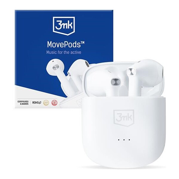 3mk MovePods bezdrôtové slúchadlá biela