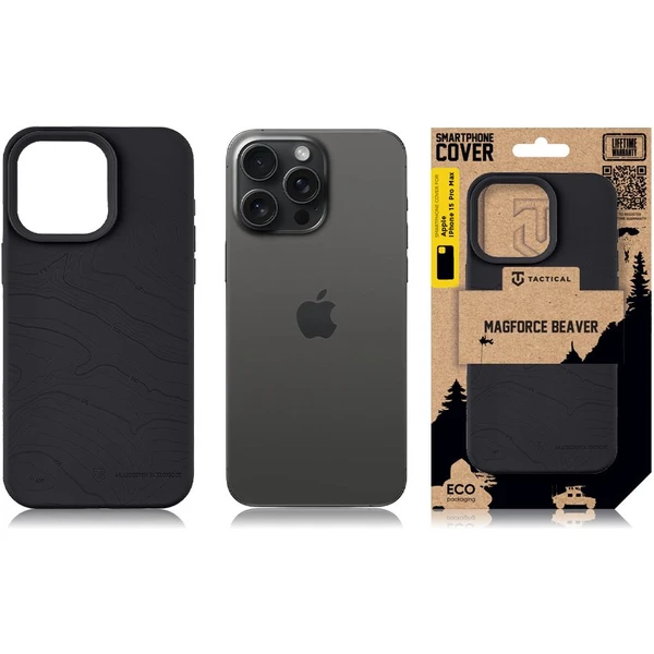 Tactical MagForce Beaver Kryt s MagSafe pre iPhone 15 Pro Max Asphalt - Puzdra - Obrázok d2b40caef4ca437cba5e59d963a76588