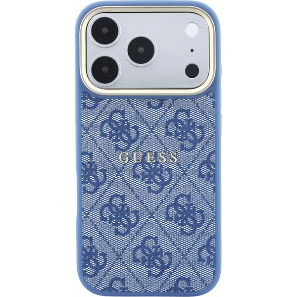 Guess PU Leather 4G Gold Frame Embossed MagSafe Zadný kryt pre iPhone 18 Pro Max Blue - Puzdra - Obrázok d2f6905610c74401ab0fc7a625d26c12
