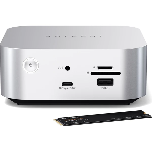 Satechi Thunderbolt 5 CubeDock s SSD Enclosure dokovacia stanica (140W) strieborná - Dokovacie stanice - Obrázok d2f99e4148524abbba05ebc6d30cbeca