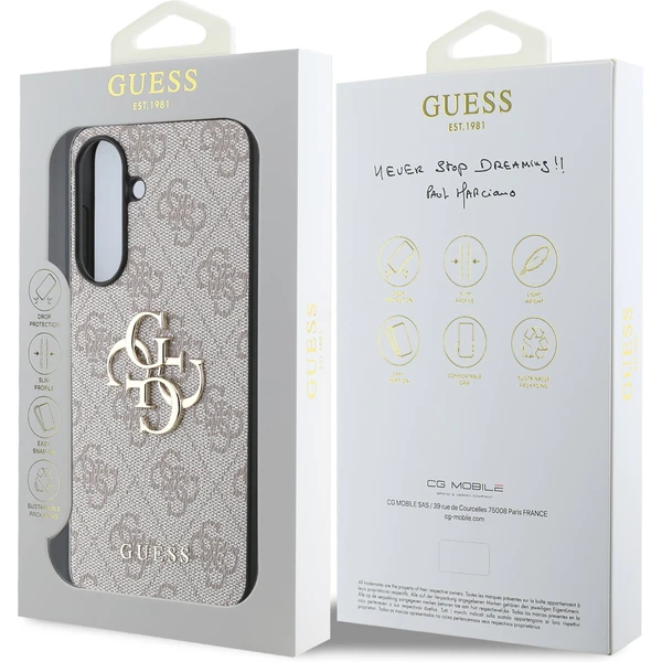Guess PU 4G Metal Logo kryt Samsung Galaxy A36 ružový - Puzdra - Obrázok d31da8eb184e40809c6013d21421bae6