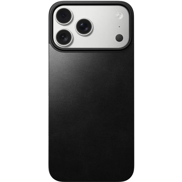 Nomad Magnetic Leather Back (Horween) Magsafe kožený kryt iPhone 17 Pro Max Black - Puzdra - Obrázok d32a60ab1c724607a0388cd893fc67b3