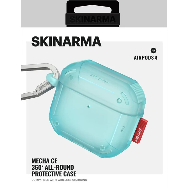 SKINARMA Mecha CE puzdro pre AirPods 4 tyrkysové - Puzdra - Obrázok d35c5d2425454f3c95fb8275ac39d285