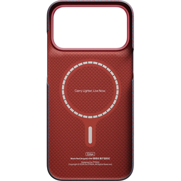 Pitaka Edge Case Argyle MagSafe kryt iPhone 18 Pro Max Blue's Red - Puzdra - Obrázok d382f62eeef44543b38be3301ef964ec