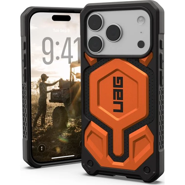 UAG Monarch Pro MagSafe Kevlar kryt iPhone 17 Pro oranžový - Puzdra - Hlavný obrázok