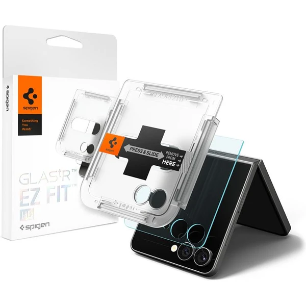 Spigen Glass TR EZ Fit HD sklo Samsung Galaxy Z Flip7 číre (1 ks) - Ochranné fólie a sklo - Hlavný obrázok