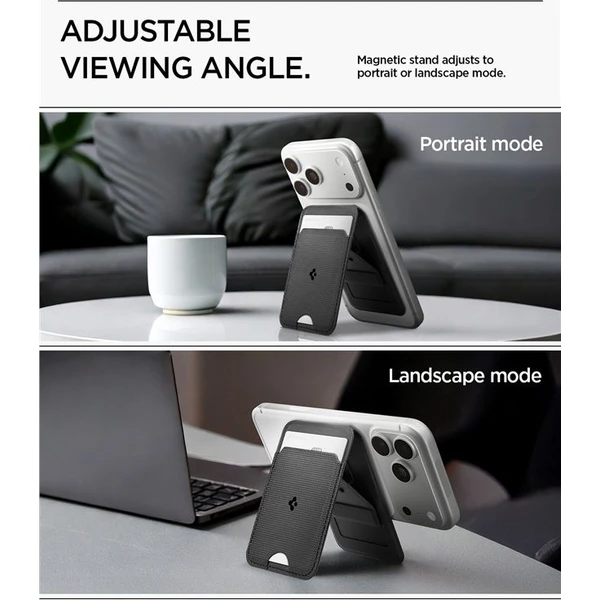 Spigen Slim Fold Stand MagSafe peňaženka čierna (1 karta) - Peňaženky - Obrázok d4165f7ecd0f4ffc84319f80eecd576f