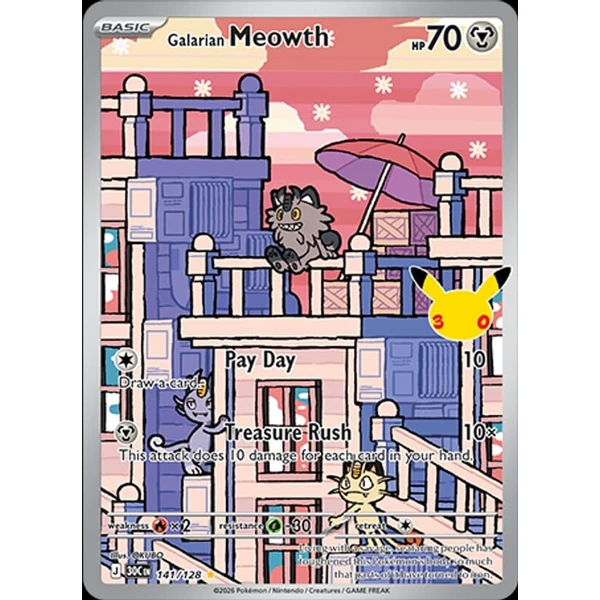 Galarian Meowth (30C 141) - 30th Celebration [Holo] - Kusové karty - Hlavný obrázok