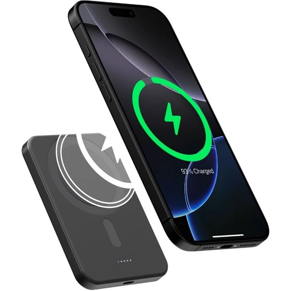 Pitaka Powerbanka (15W), 5000mAh, Qi2/MagSafe, Black/Grey - Powerbanky - Obrázok d445a62f8c6145e4a989ecfe7d3f49af