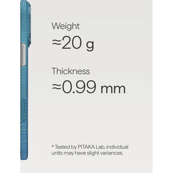 Pitaka Ultra-Slim Case MagSafe kryt iPhone 17 Pro Max Lucid Blue - Puzdra - Obrázok d447e2c13f2f4c4e86a7b2dfefb3b6d5