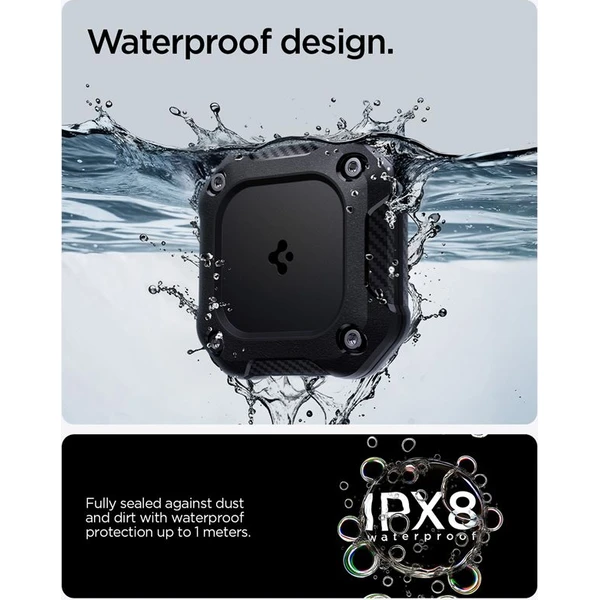 Spigen Tough Armor IP67 vodotesné puzdro pre Apple AirTag čierne (4 ks) - Puzdra - Obrázok d44fbae3852d4d7dbbbf894560b6d1eb