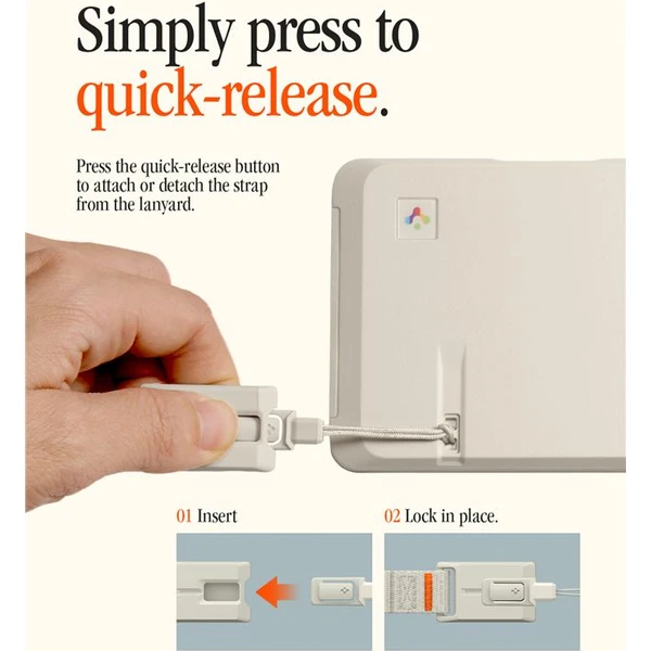 Spigen Classic LS Phone Strap (DA30S-LS) pútko Macintosh 128K, stone - Pútka - Obrázok d46c623dad6c4c5caa7a7f455a0c3546