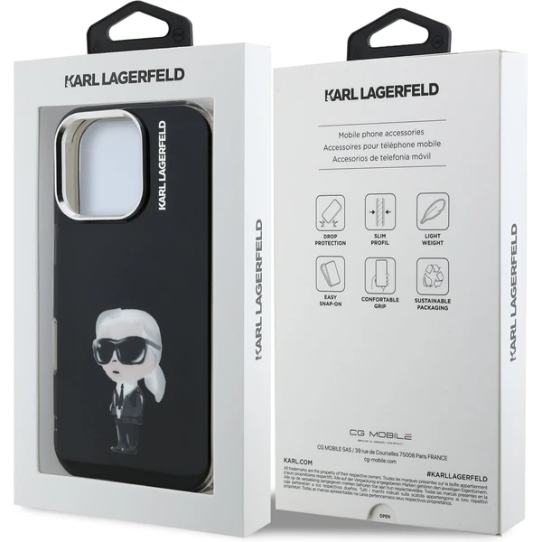 Karl Lagerfeld IML Aquarelle Karl kryt iPhone 16 Pre Max čierny - Puzdra - Obrázok d47989ff2cb741a391bc5d114c28beab